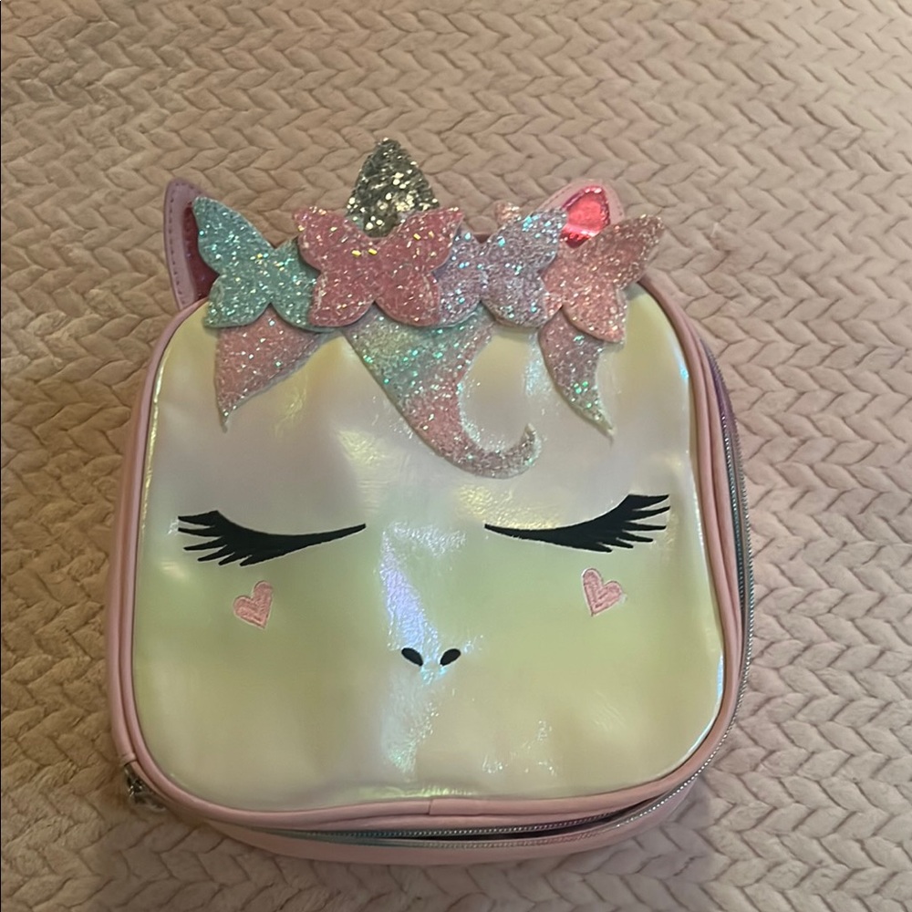 Whimsical Pink and Silver Unicorn Bag